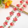 Yousheng Flower Lace Trim Ribbon Vibrant Color Widely Used DIY Crafts Embroidered Crochet Lace Trim Fabric Decorations for Sewing