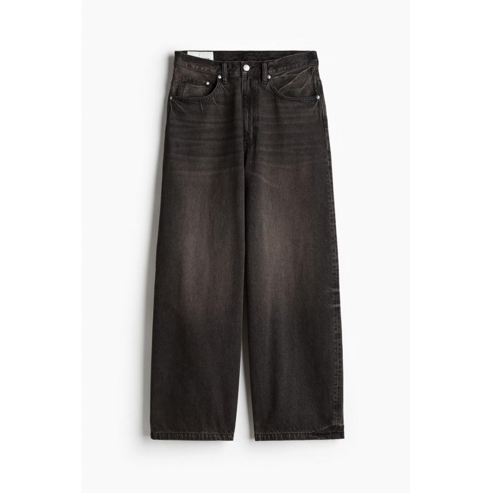 H M Super Baggy Jeans Black