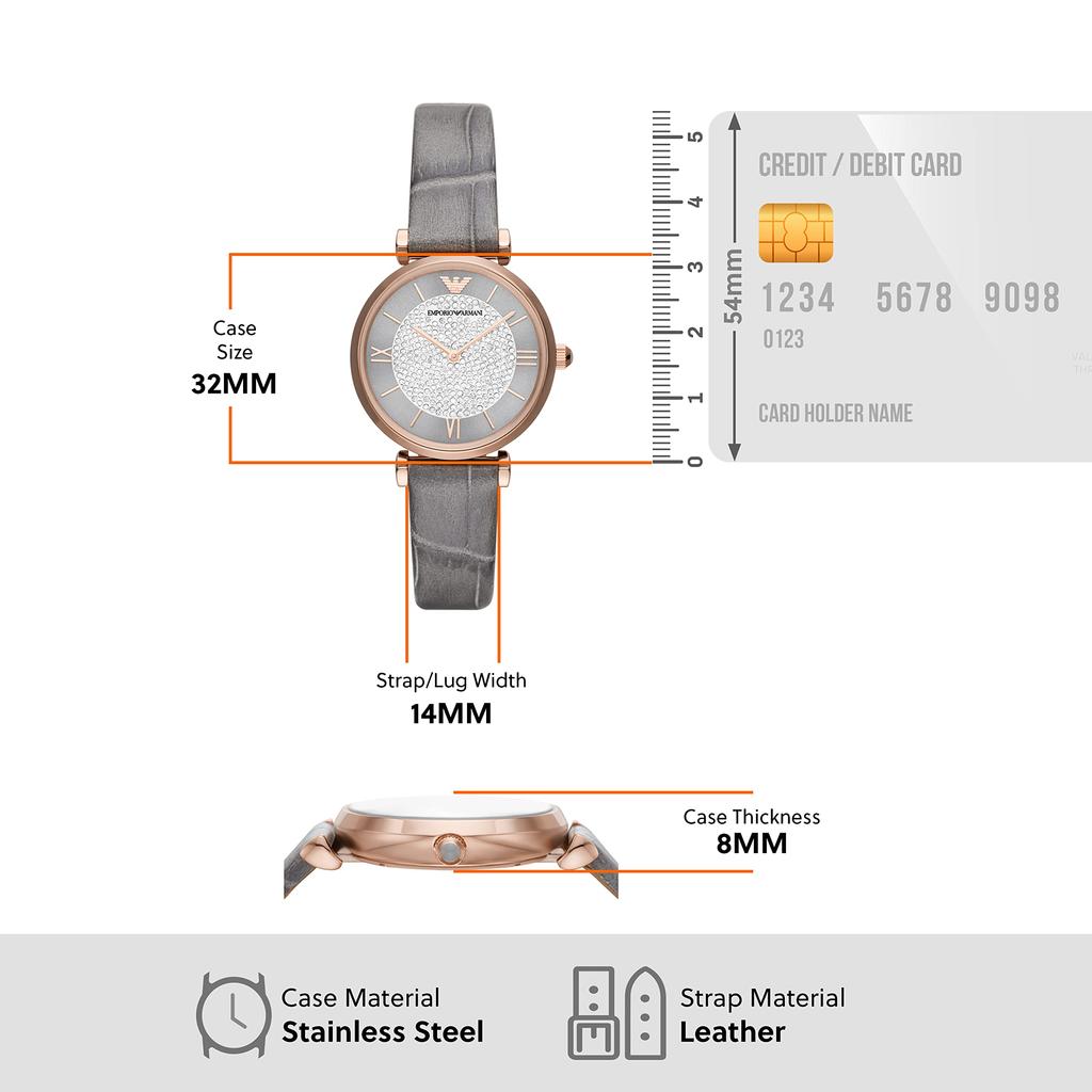 Emporio Armani AR11502 Gray Women's Watch,