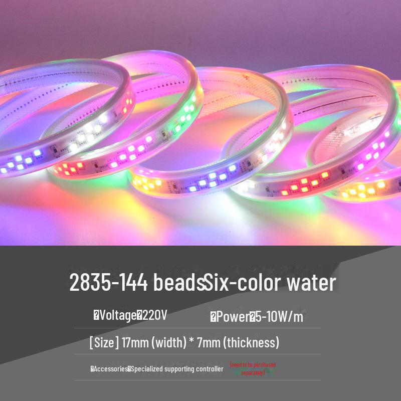 Seven-Color LED Marquee: Waterproof, High-Brightness, Color-Changing Light Strip for Outdoors