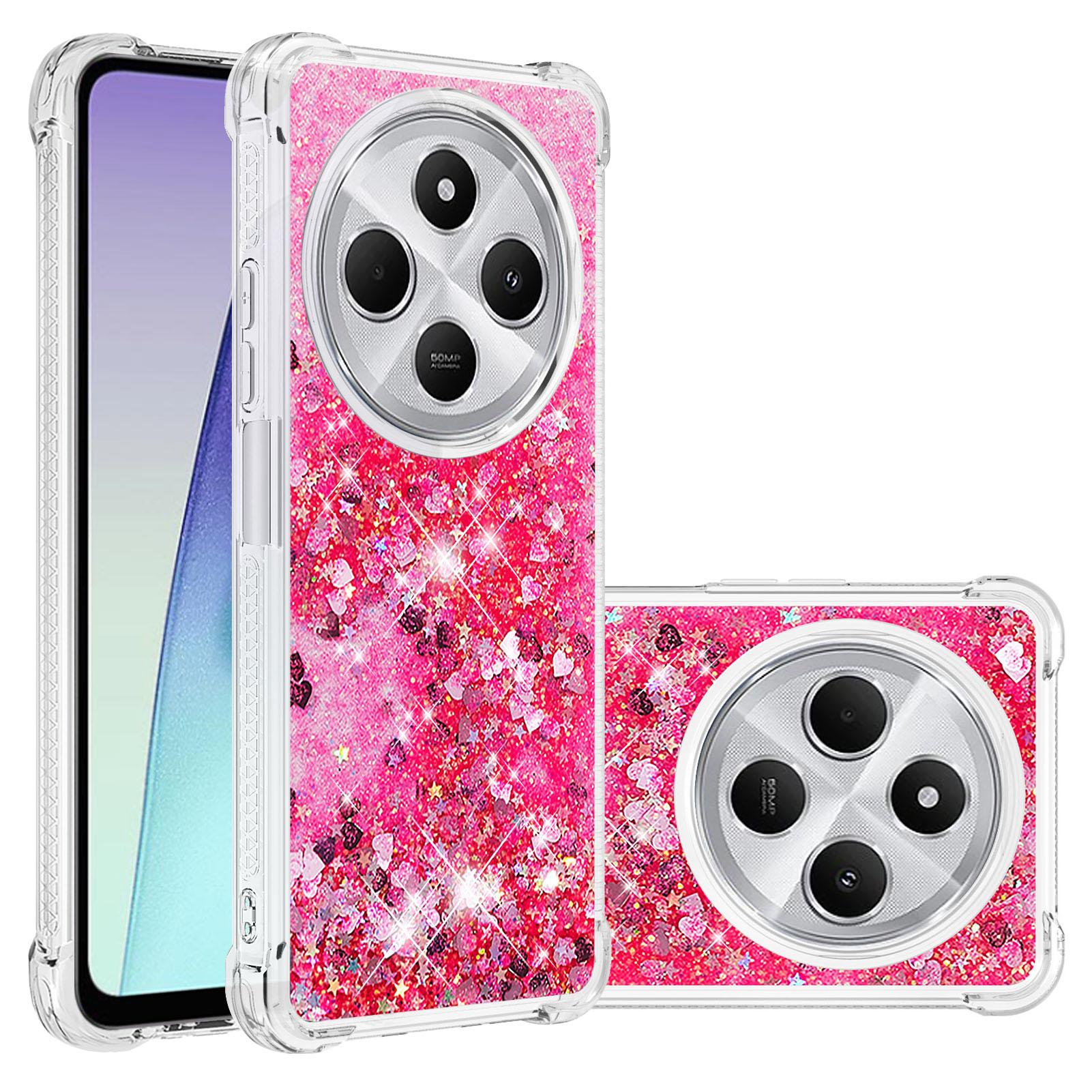 

Для Xiaomi Redmi 14R 5G/Xiaomi Poco C75 4G/Xiaomi Redmi 14C 4G ТПУ Чехол Блестящий Зыбучий песок Противоударная Задняя крышка телефона Pink/Hearts