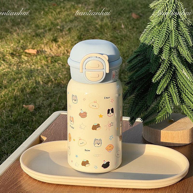 Xiaoyueya 316 Stainless Steel Kids  Cartoon Insulated Straw Bottle