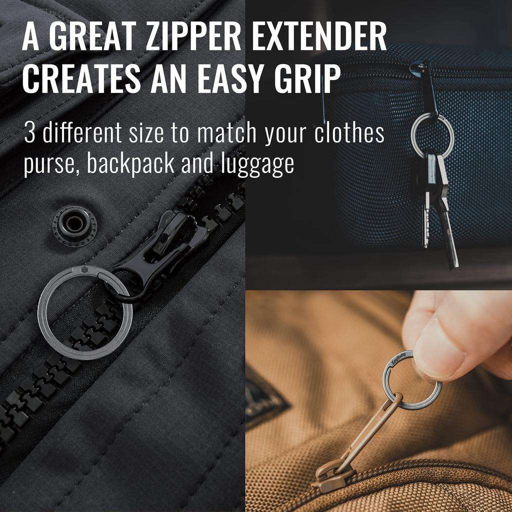 [KeyUnity] Key Ring Titanium 17.5mm/25mm/33mm 3 Pieces KA02 Carabiner Metal