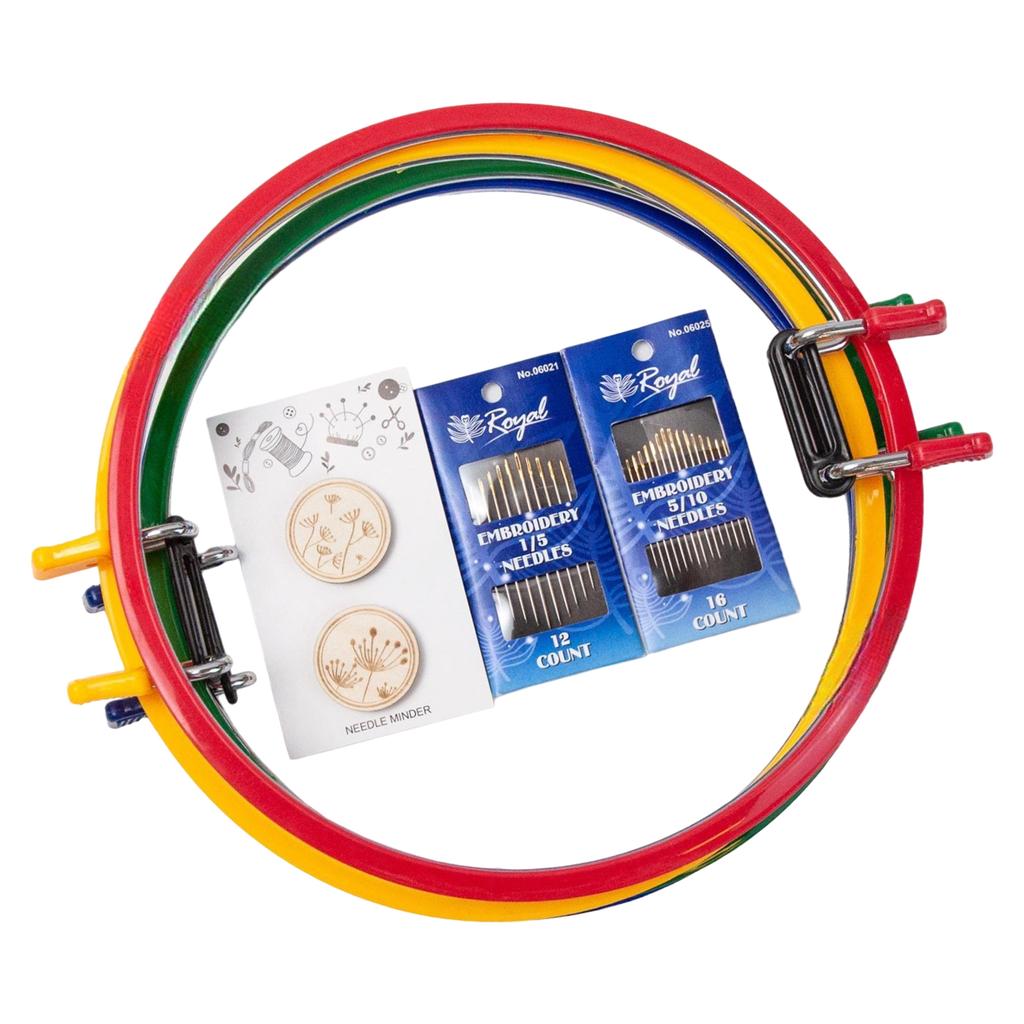 4Pcs Round Stitching Hoop Round Embroidery Hoop Stitching Embroidery Frame for Embroidery Sewing Needlework Stitching