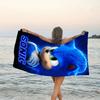 1pc Sonic5 Beach Towel, Beach and Seaside Swimming Pool Equipment, Fashion Pattern, Rectangular, Travel Essentials