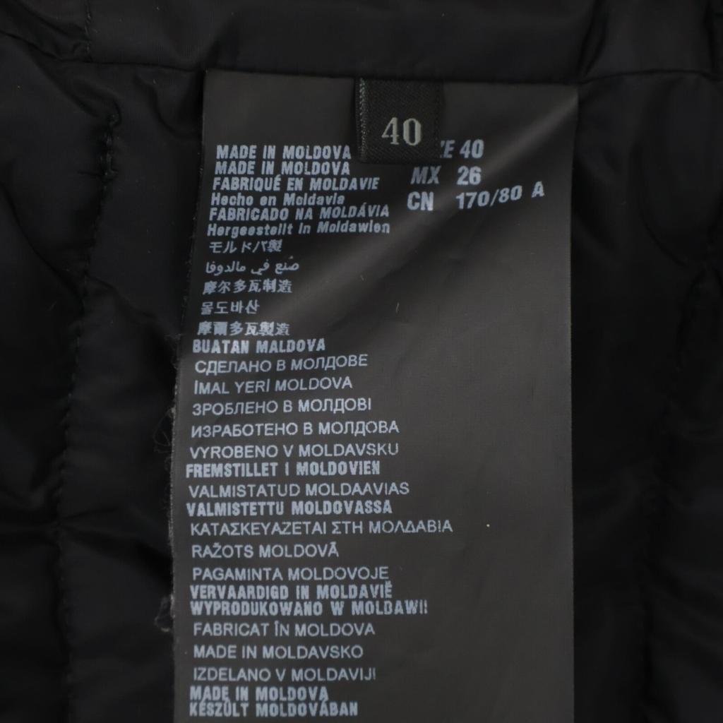 Prada [Domestic Regular] 13AW Leather/Nylon Switch Riders Jacket Jacket 40 blackUsed