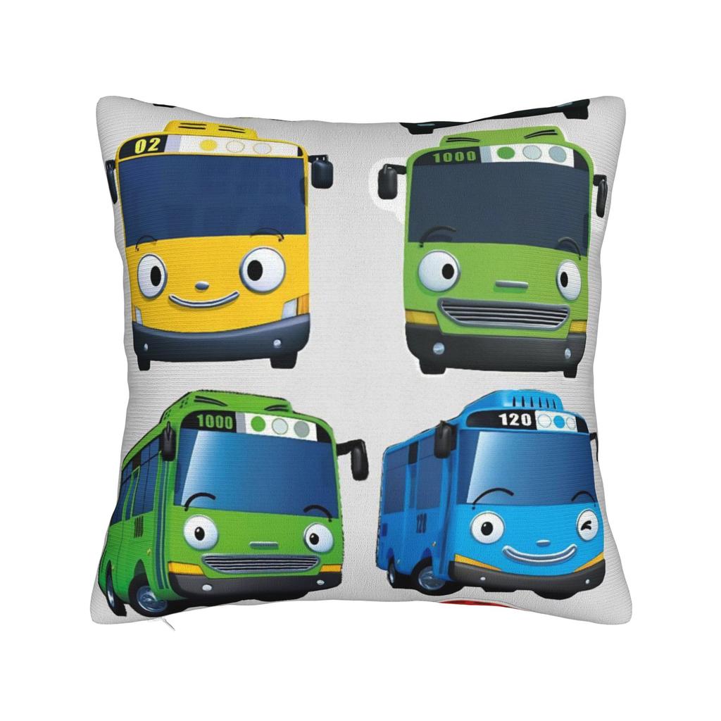 Decorative Pillowcase Tayo The Little Bus Product Home Throw Pillow Case Cover Zippered MultiSize