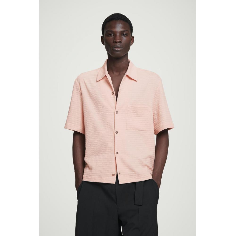 

COS Япония морской футбол рубашка с короткими рукавами Pink/M