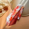 Chinese Style Printing Tied Hair Turban Retro Woman Headdress 2024 Long Strip Silk Scarf Headband