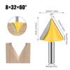 Professional Efficient 8mm Shank V Flute Router Bit Carbide End Mill For Diverse Woodworking Needs Smooth Wood Cutting