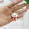 Cartoon Goat Silicone Keychain Colorful Soft Durable Collectible Animal Decor for Kids Children School Bag Key Accessory