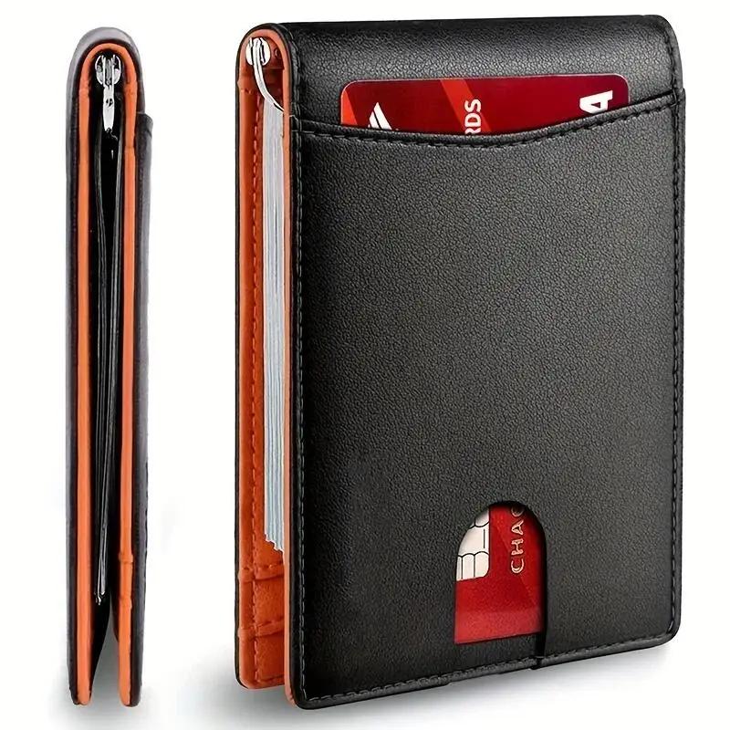 Rfid Customized Wallet & Card Holder Carbon Fiber Leather Minimalist Men Wallet Money Bag Personalized Gift Women Wallet Purse