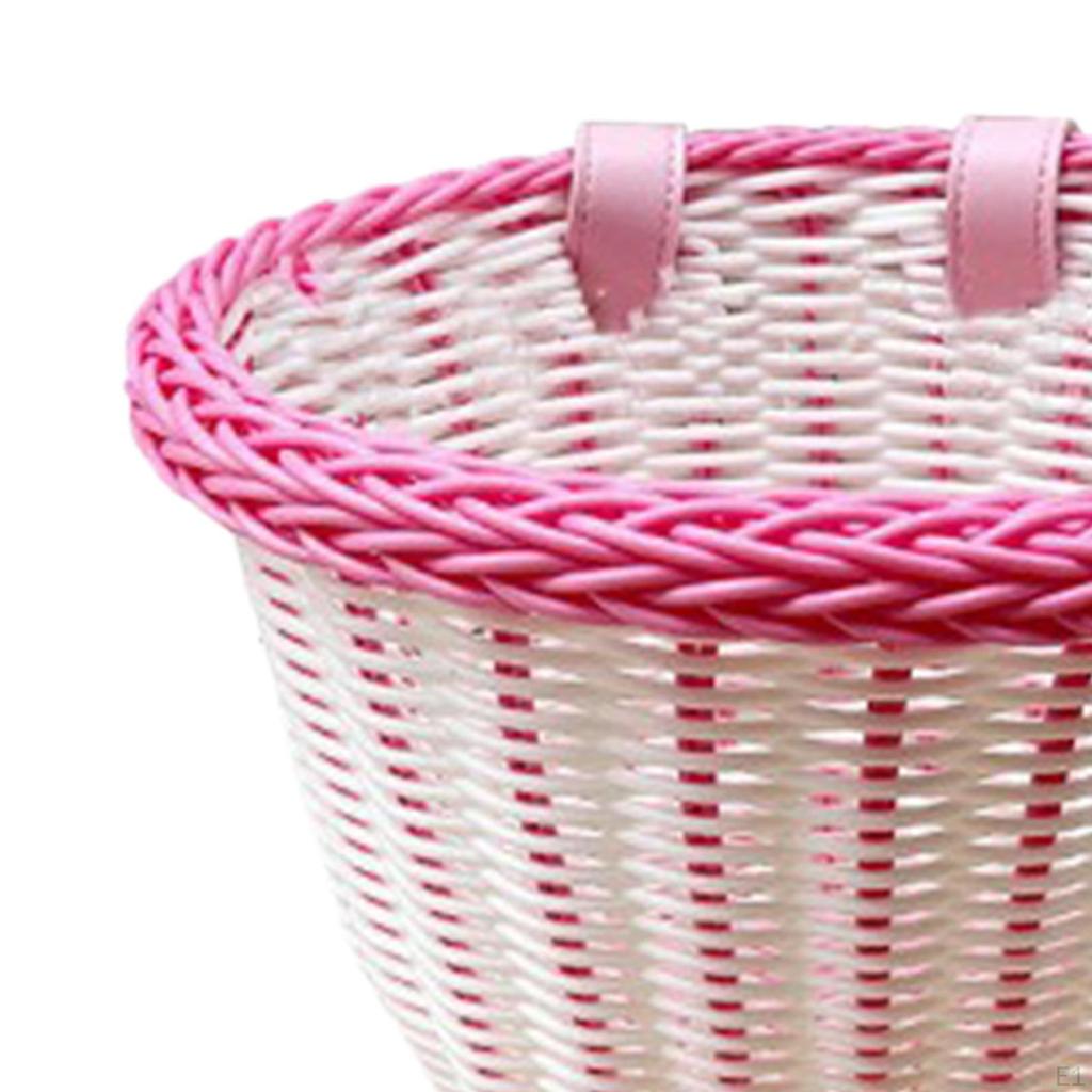 Kids Bike Decoration Basket Front Handwoven Cute Replace Streamers Tassel