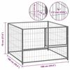 VidaXL Chenil Argenté 100x100x70 cm Acier Enclos pour Chiots Cage Extérieur 150792