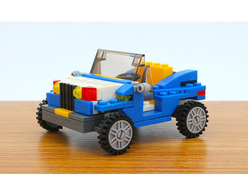 Children's Creative Building Blocks - Car, Airplane, and Fighter Toy Set