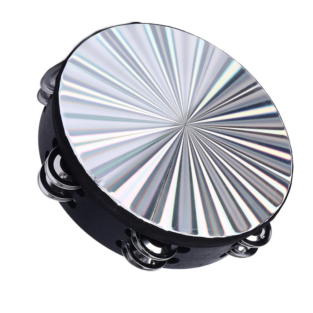 Tambourine Double Row 8in Percussion Jingles Hand Instrument for Party Performance
