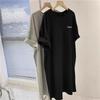 2025 Women's Trendy Loose-Fit T-Shirt Dress - Short-Sleeved & Long-Sleeved Options, Over-the-Knee, Plus Size, Belly-Covering Casual Style