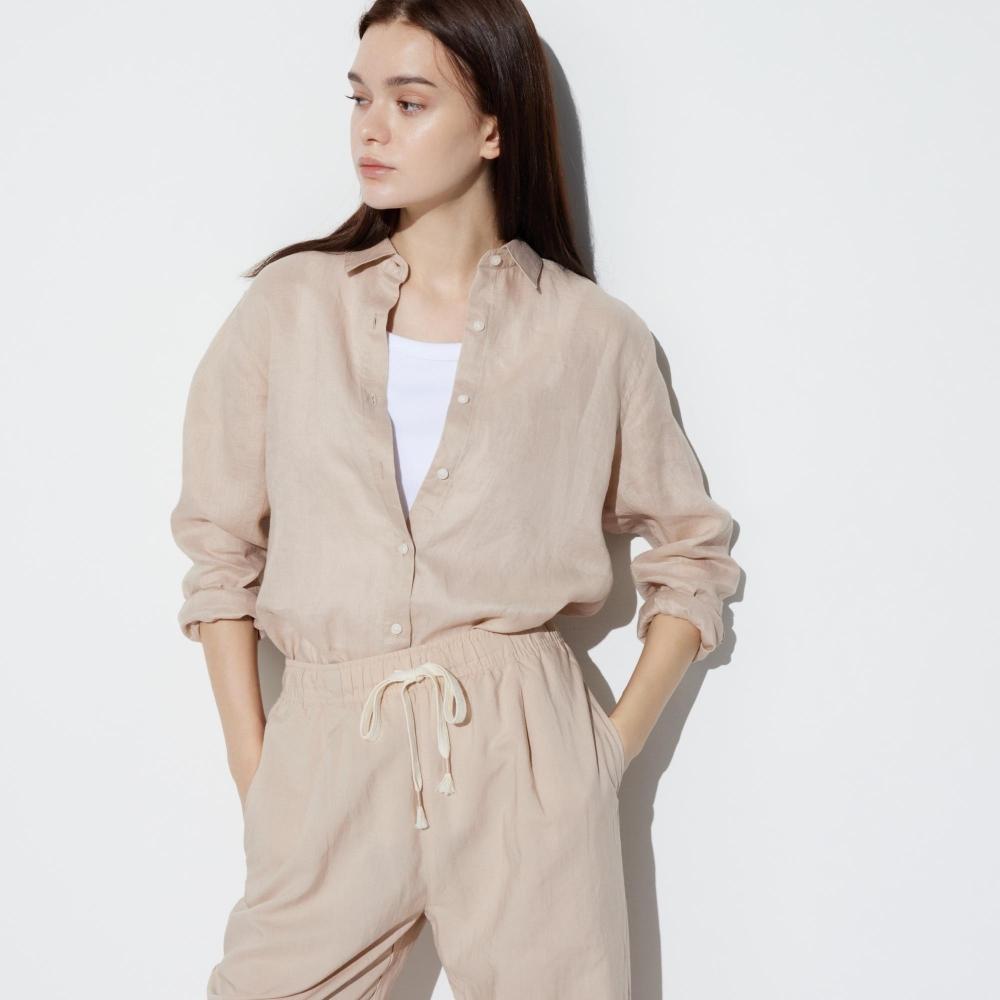Uniqlo JAPAN bequeme Hose aus Leinenmischung