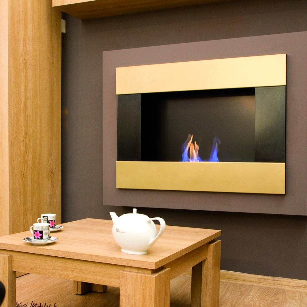 Wall Mounted Bioethanol Fireplace BRAVO TÜV Inox