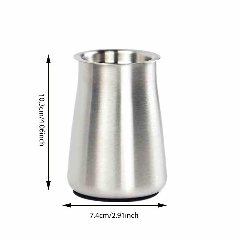 3 In 1 Coffee Powder Filter Powder Cup Stainless Steel Coffee Powder Sifter with Lid Bean Grinder Powder Cup Coffee Brewing Tool