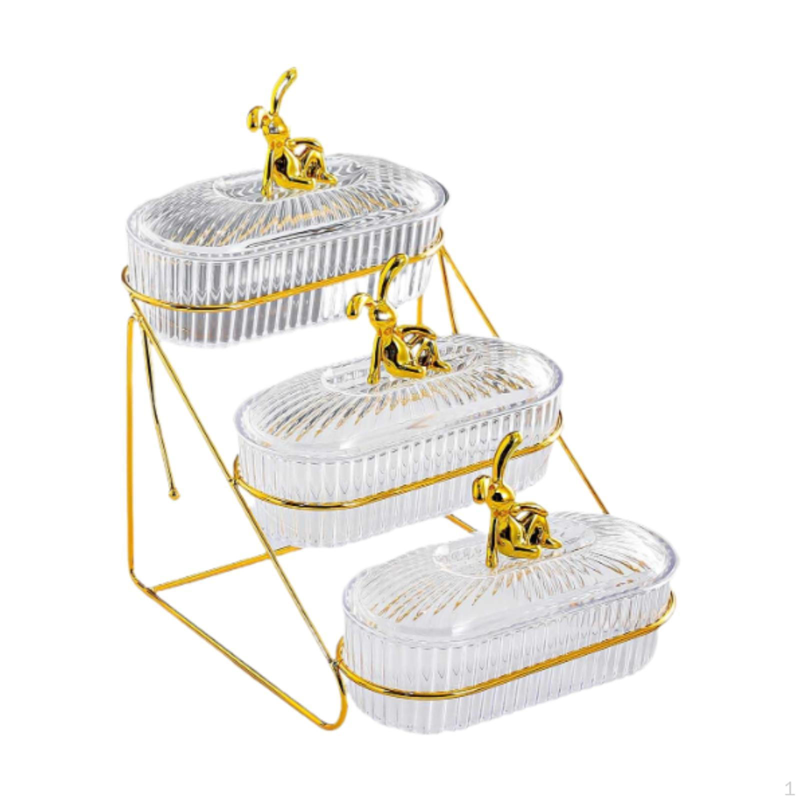 

Чаша для сухофруктов, миски для закусок с крышками, подставка, органайзер, миски, поднос для сервировки 3 Tier