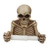 Skull Toilet Paper Holder Wall Mount Toilet Tissue Paper Roll Storage Holder Resin Skeleton Figurine Gothic Bathroom Accessory