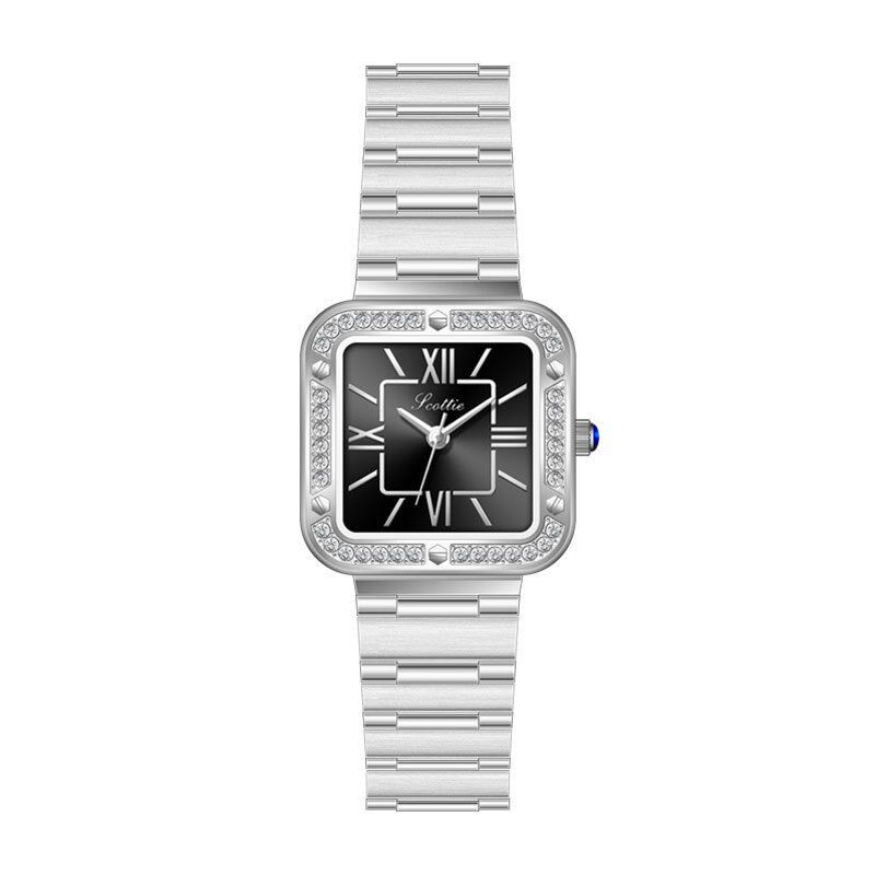 9658B Watch Women'S Steel Belt Square Women'S Watch Gold Watch Xiaohongshu
