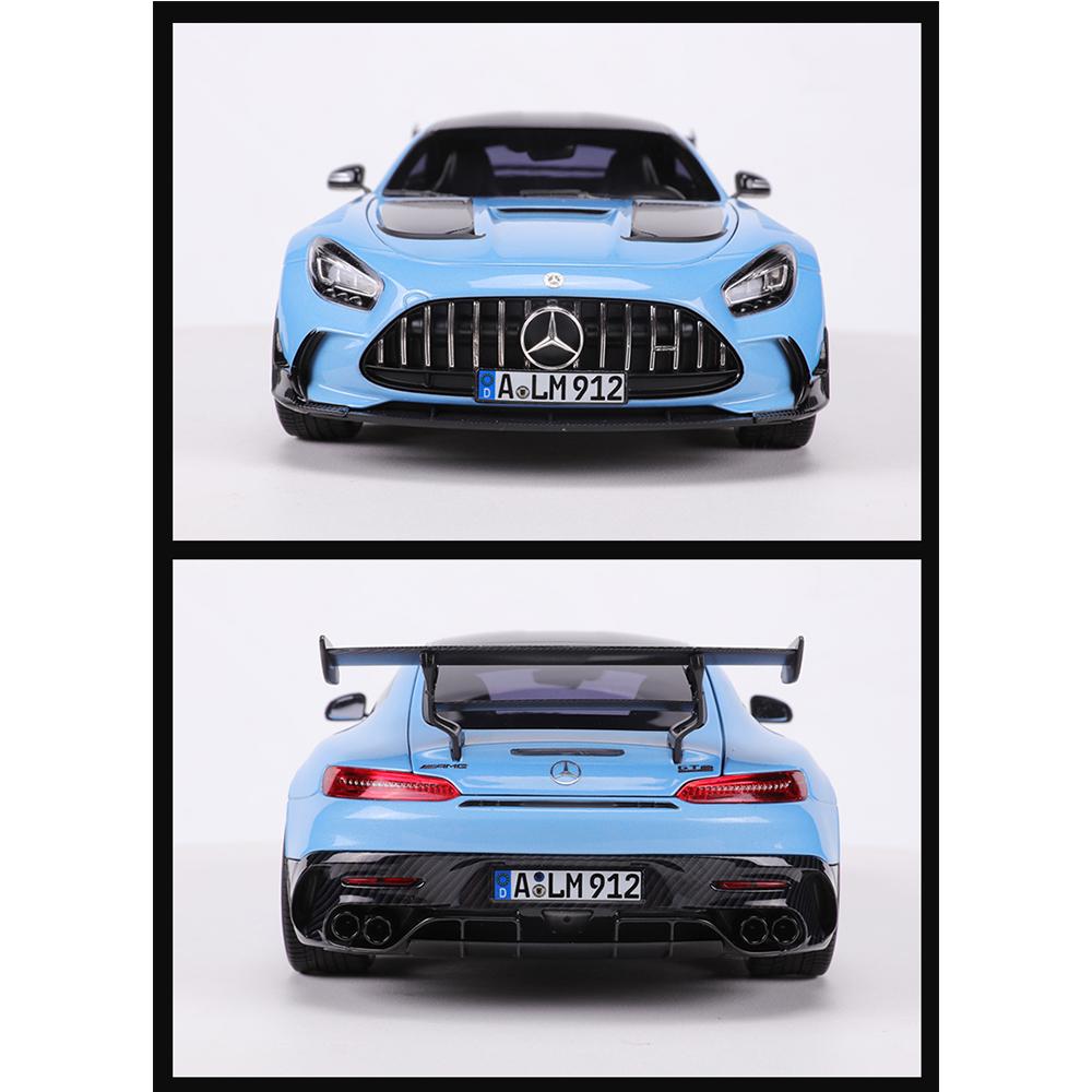 1/18 Scale Benz AMG GT Black Series Diecast Car Model with  Sound and Light, Pull Back Toy Car Model for Kids Adult Collection Gift