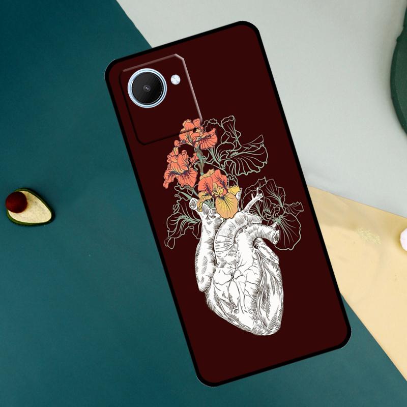 Human Heart Anatomy For Realme C55 C71 C75 C67 C63 C51 C61 C53 C35 C65 11 12 13 14 15 Pro Plus GT6 GT7 Pro Case