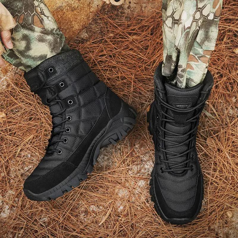 2024 Men Tactical Boots Army Boots Mens Desert Waterproof Work Safety Shoes Climbing Hiking Shoes Ankle Men Outdoor Boots
