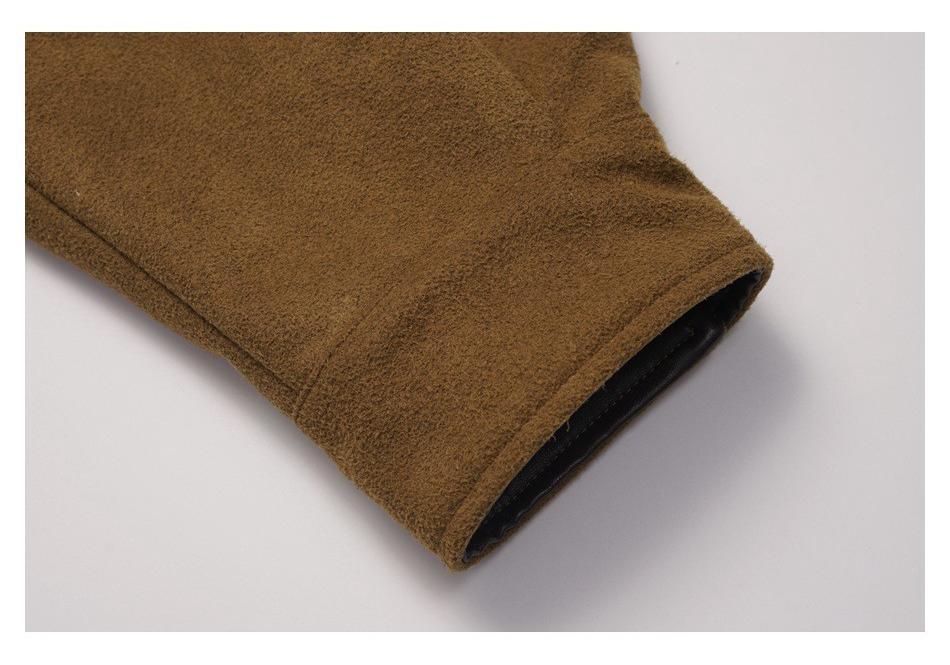 FEE THE END Men's Retro Suede Workwear Jacket - Loose Lapel Silhouette