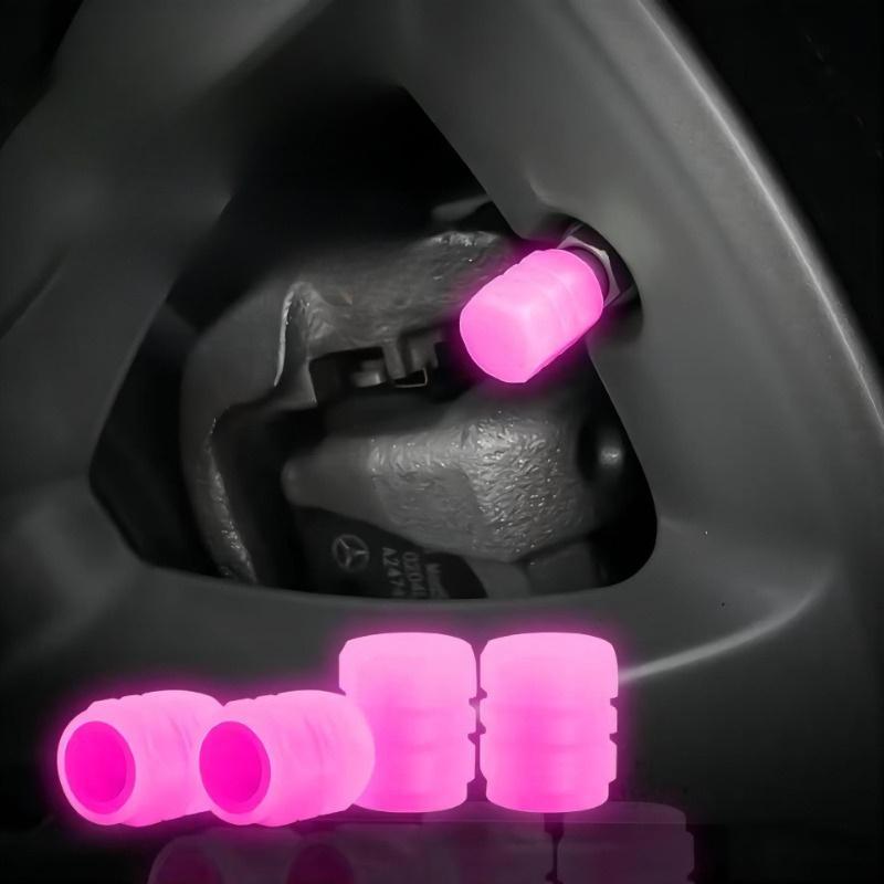 8 Luminous Valve Caps | Nighttime Tire Decoration Suitable for Cars Motorcycles and Bicycles Safety and Eye-catching Accessories