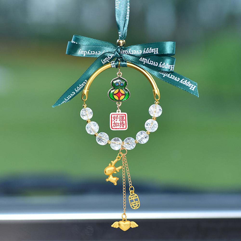 

Bowknot Car Pendant Lucky Hanging Ornament Rearview Mirror Car Interior Decoration Accessories Home Decor blue