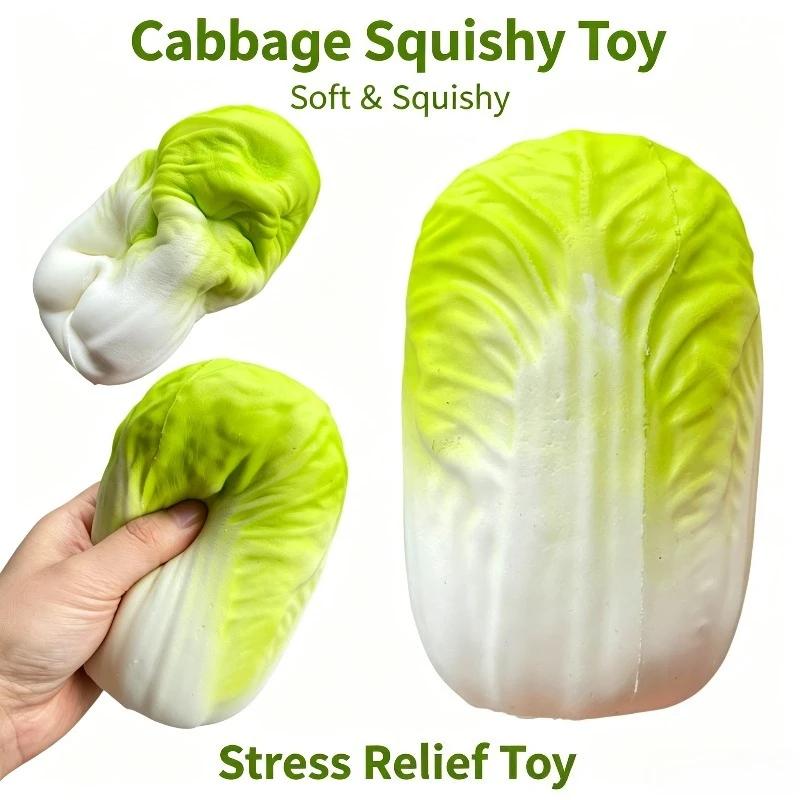 Miękka Zabawka do Ściskania w Kształcie Kapusty Napa Miękki Kształt Warzywa Squishy do Uwalniania Napięcia Fidget Toy