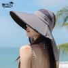 Summer Sun Hat Children Outdoor Cycling Sun Protection Hat Big Brim Shawl Neck Protection Bucket Hat Versatile Travel Empty Top Hat