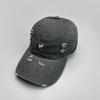 Ripped Wind Embroidery Letters Solid Color Baseball Cap Men'S And Women'S Retro Street Versatile Sunshade Cap
