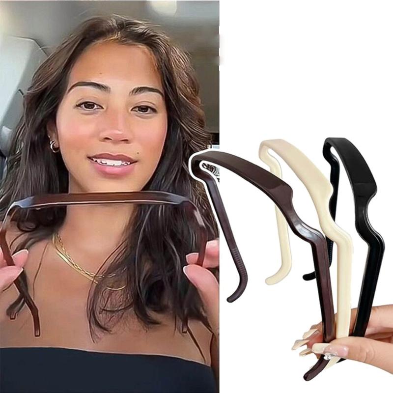 Fashion Acrylic Hairband Glasses Design Square Curly Thick Hair Headband Keep Your Hairstyle Secure and Unnoticeable