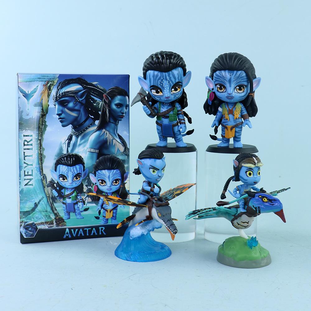 New Q-Version Avatar Water Road Figurine Trendy Cartoon Doll Car Figurine Pvc Model Toy Blind Box Figurine