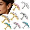 Stainless Steel Piercing Earrings, Ear Bone Pins, Zirconium Earrings, Piercing Accessories