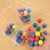Korean Traditional Gonggi Jack Stone Set Hand-Eye Coordination Family Interactive Fun Play Portable Game Toy for All Ages