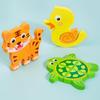 3D Wooden Puzzle Educational Toys for Ages 4-6: Animal & Transportation Shape Matching Blocks.