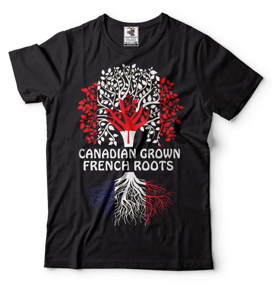Canadian Grown French Roots Canadian French Canada France Heritage T-shirt M