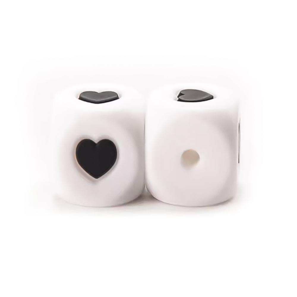 40Pcs/lot 12mm Silicone Digital Star Love Beads Alphabet Beads DIY Pacifier Chain Bracelet Jewelry Accessories