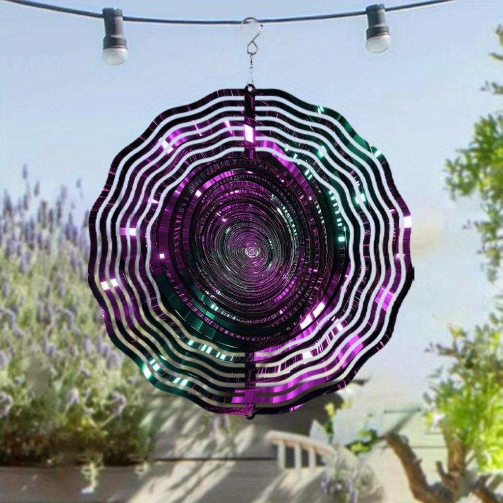 10 Inch Metal Wind Spinner Garden Decor with 360 Rotating Hook Outdoor Wind Chime for Patio Balcony Yard No Electricity Needed All Seasons