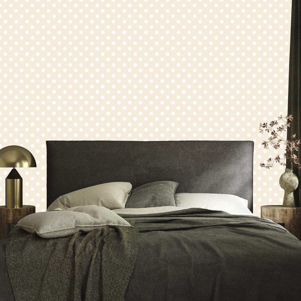 White Dots Wallpaper In Retro Style for Living Room and Bedroom 50x1000