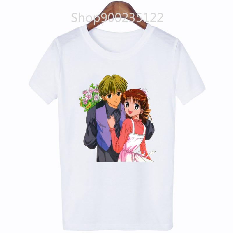 Cute T-Shirt Cartoon Graphic Tshirt Marmalade Boy Tee 90s Women T-Shirts Manga Short Sleeves Japanese Anime Streetwear