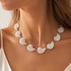 Simple Classic Creative Round Beads Rice Beads Woven Neck Necklace Vacation Wind Beaded Contrasting Color Necklace Collarbone Chain Women