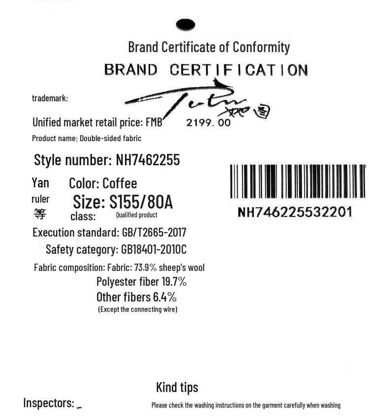 Her Figure Damski Mały Dwustronny Płaszcz Krótki z Mieszanki Wełny z Dekoltem V