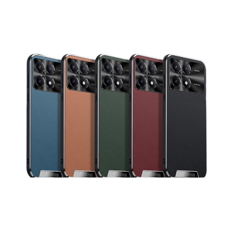 Suitable for Redmi K70 Phone Case, Business Men's K60pro Full Package Shockproof K70Pro High-end Redmi Women's Plain Leather Case