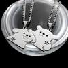 Cute Puppy Titanium Steel Necklace Fashionable Design Couple Bestie Pendant Accessories